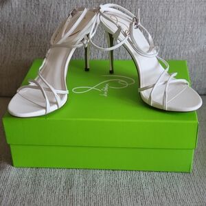 Elegant White Strappy Heels